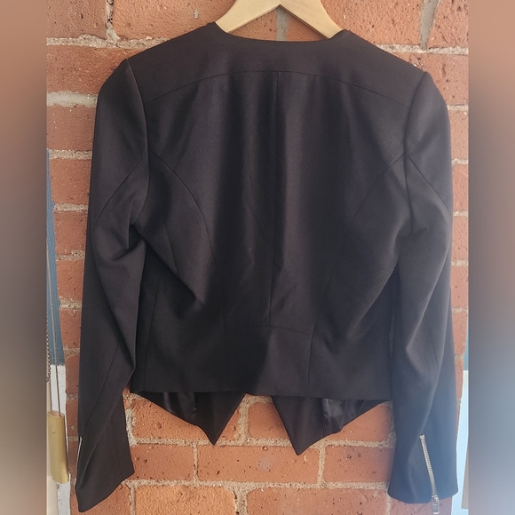 💜 Cropped Blazer Draped Open Front size 4 H&M - Picture 6 of 6